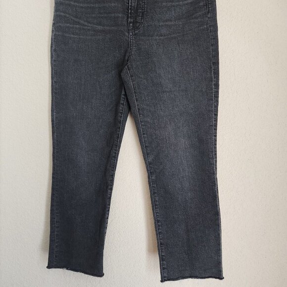 Madewell The Perfect Vintage Crop Jean Size 28 Black Raw Hem Jean‎ - Picture 8 of 15